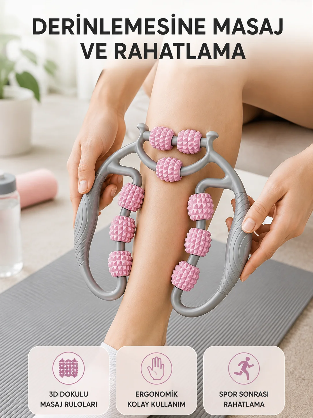 Taşınabilir 3D Masaj Rulosu – Kas Rahatlatıcı ve Yağ Azaltıcı Masaj Cihazı Taşınabilir 3D Masaj Rulosu – Kas Rahatlatıcı ve Yağ Azaltıcı Masaj Cihazı