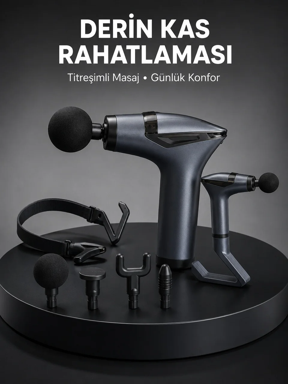Taşınabilir 3in1 Masaj Aleti Şarjlı Titreşimli Esneme Bantlı Yeni Nesil - Lisinya Diğer