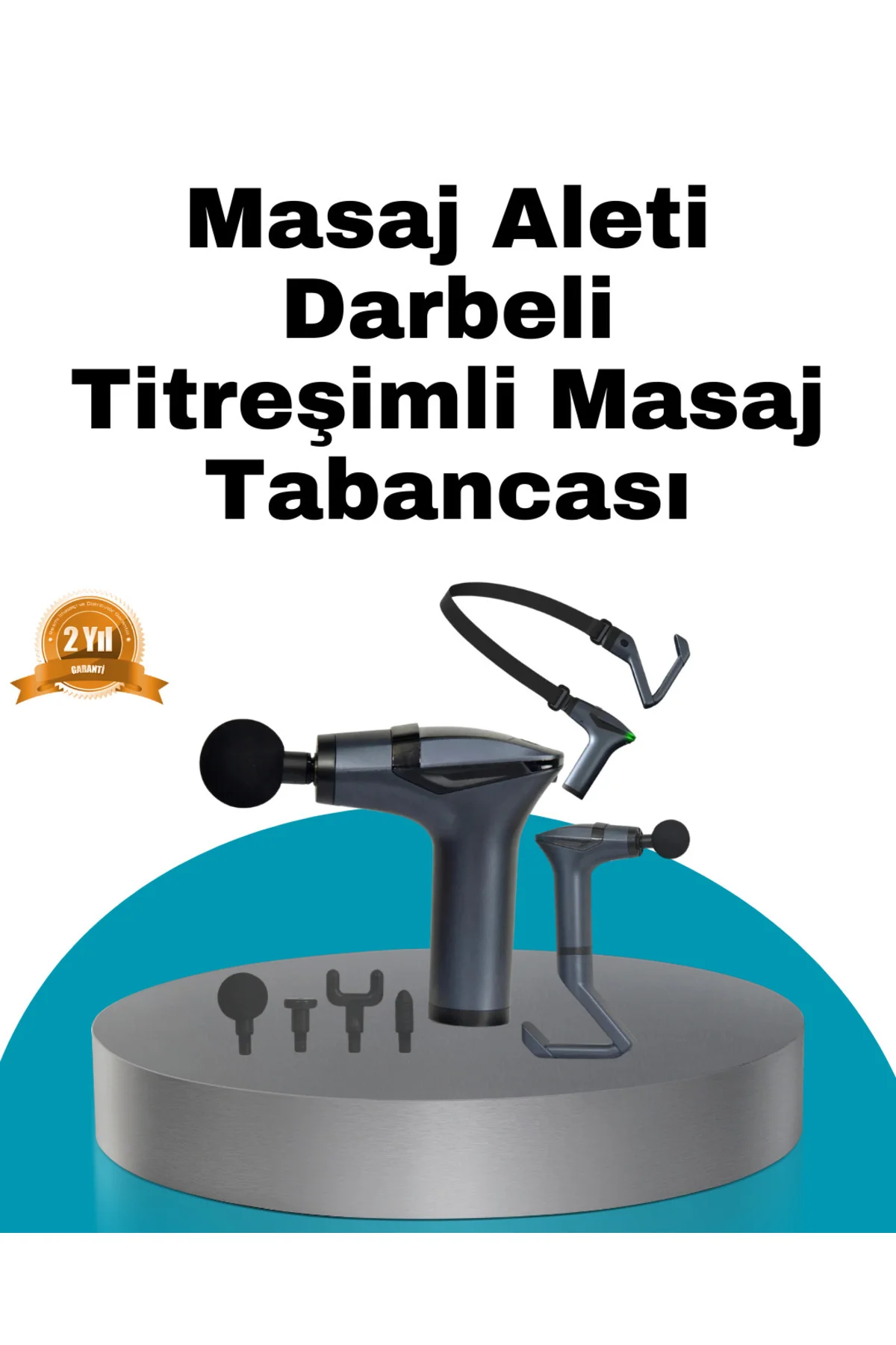 Taşınabilir 3In1 Masaj Aleti Şarjlı Titreşimli Esneme Bantlı