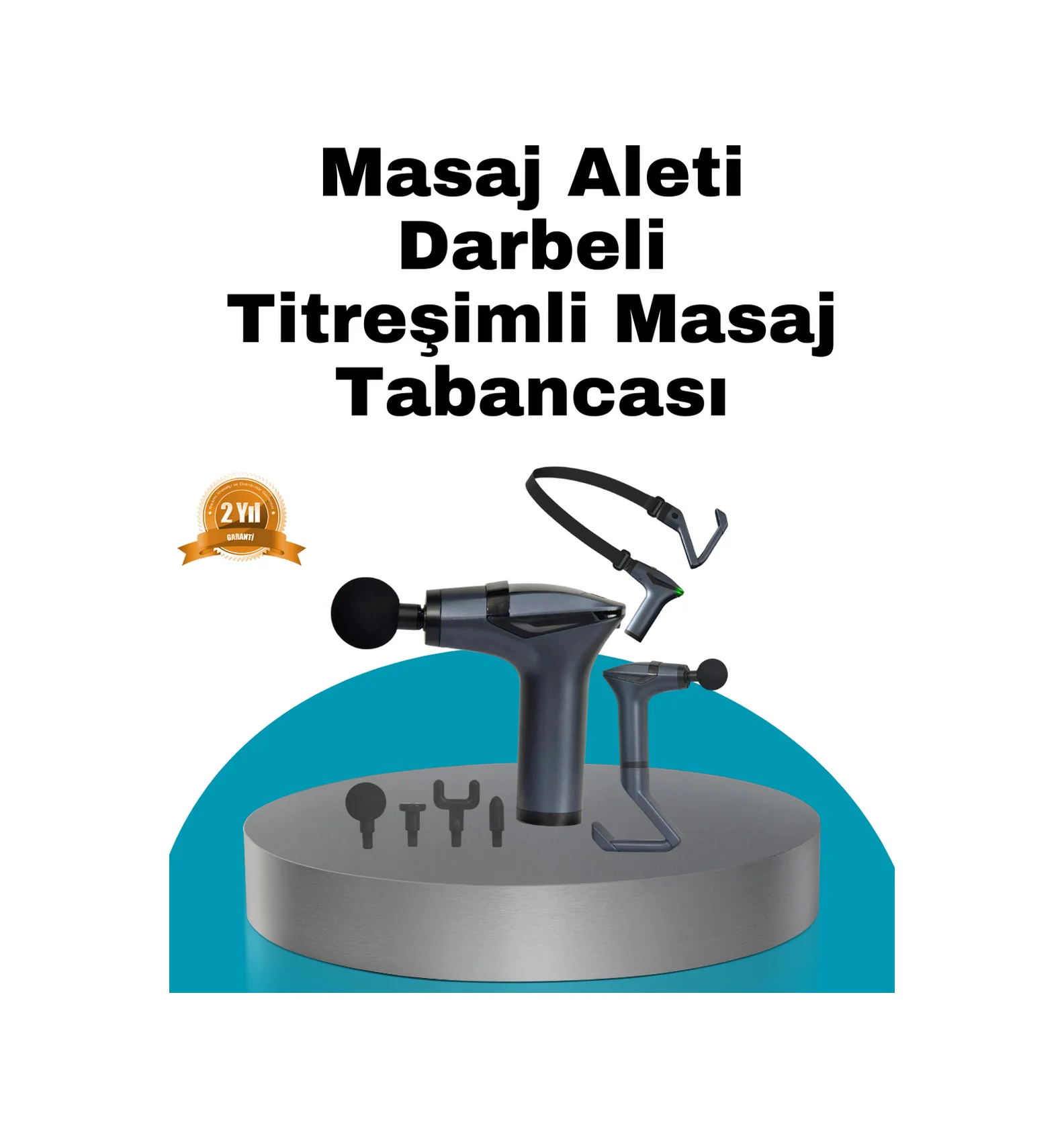 Taşınabilir 3in1 Masaj Aleti Şarjlı Titreşimli Esneme Bantlı Çok 