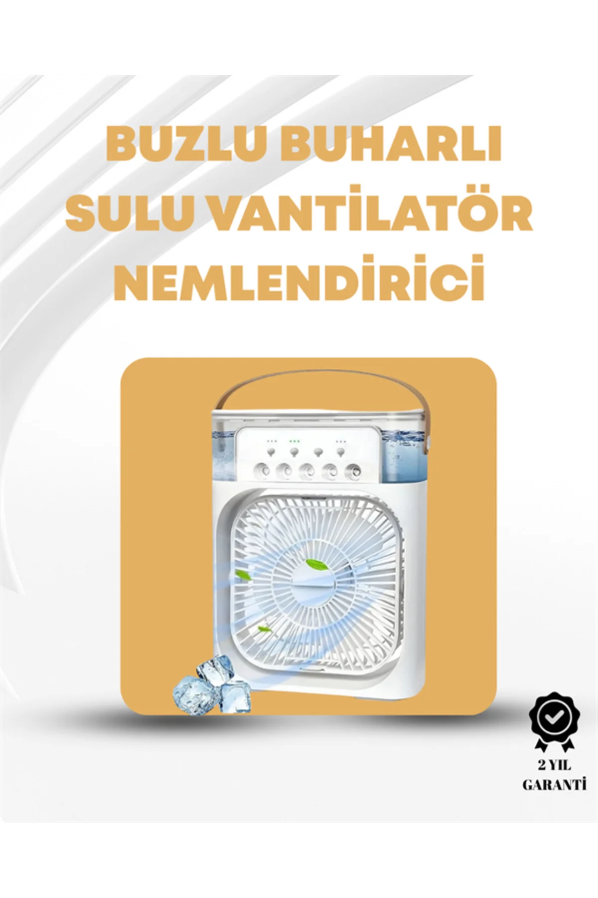 Taşınabilir 3'ü 1 Arada Mini Fan | Nemlendirici + Soğutucu + Gece