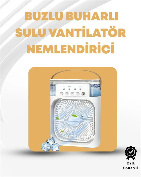 Taşınabilir 3'ü 1 Arada Mini Fan | Nemlendirici + Soğutucu + Gece