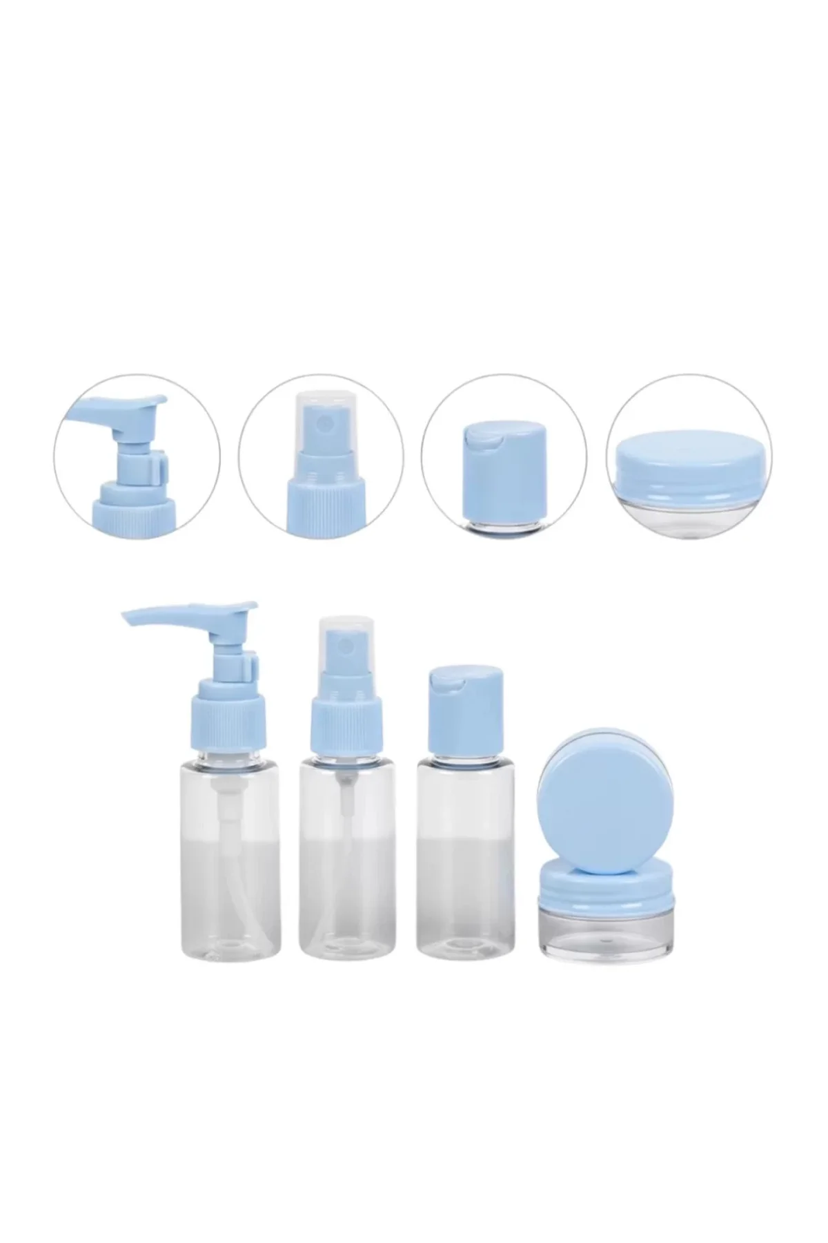 Taşınabilir 5 Parça Seyahat Kozmetik Seti 30 Ml Sızdırmaz