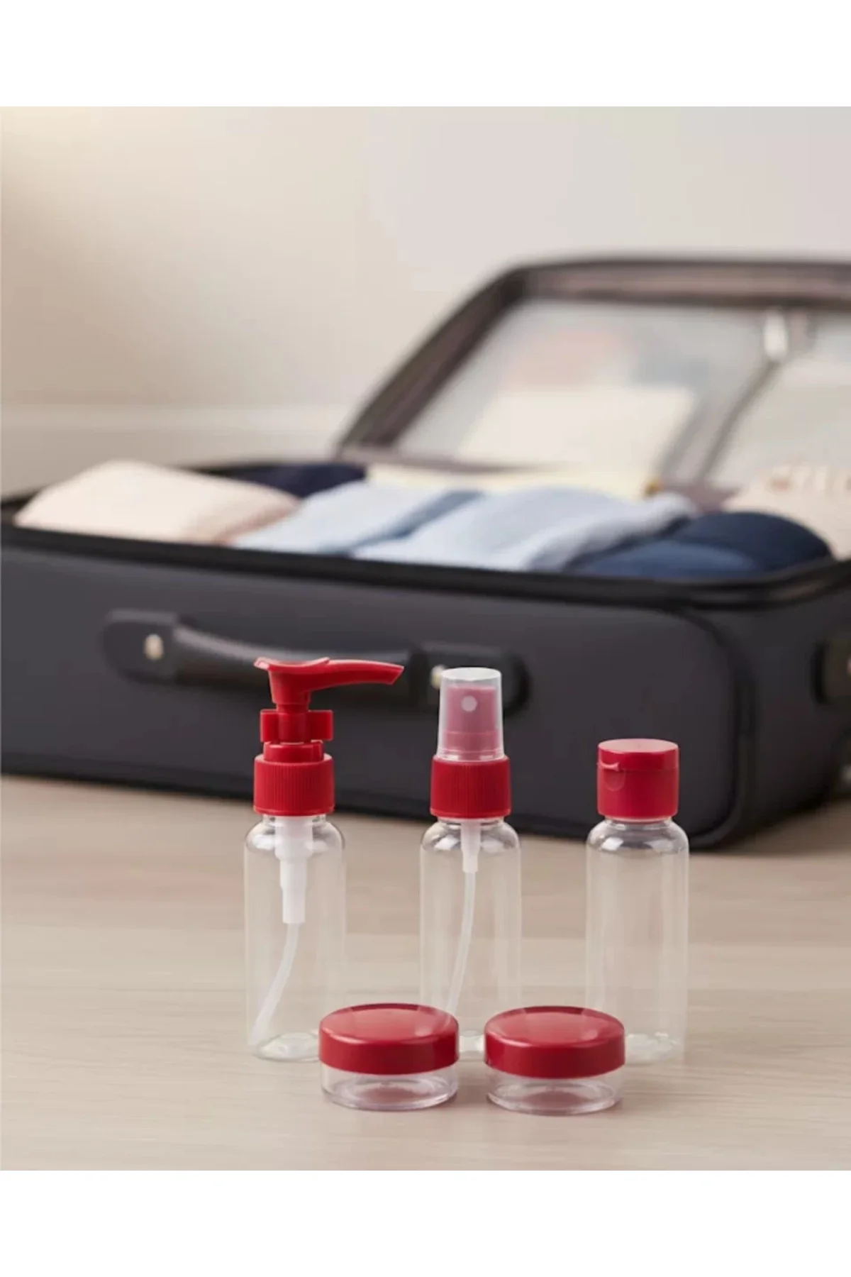 Taşınabilir 5 Parça Seyahat Kozmetik Dolum Seti 30 Ml