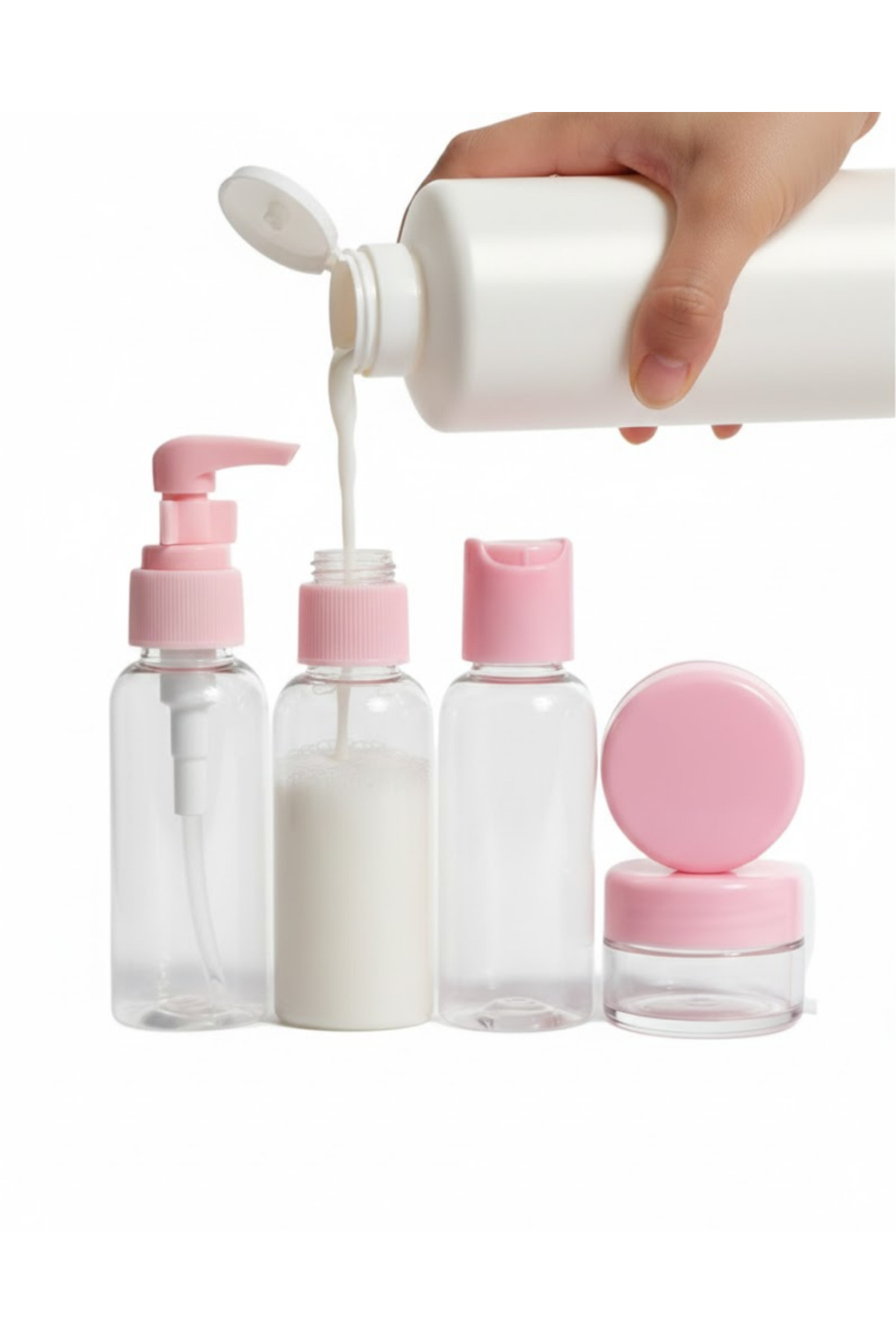 Taşınabilir 5’li Seyahat Kozmetik Şişe Seti 30 ml Sızdırmaz - Lis