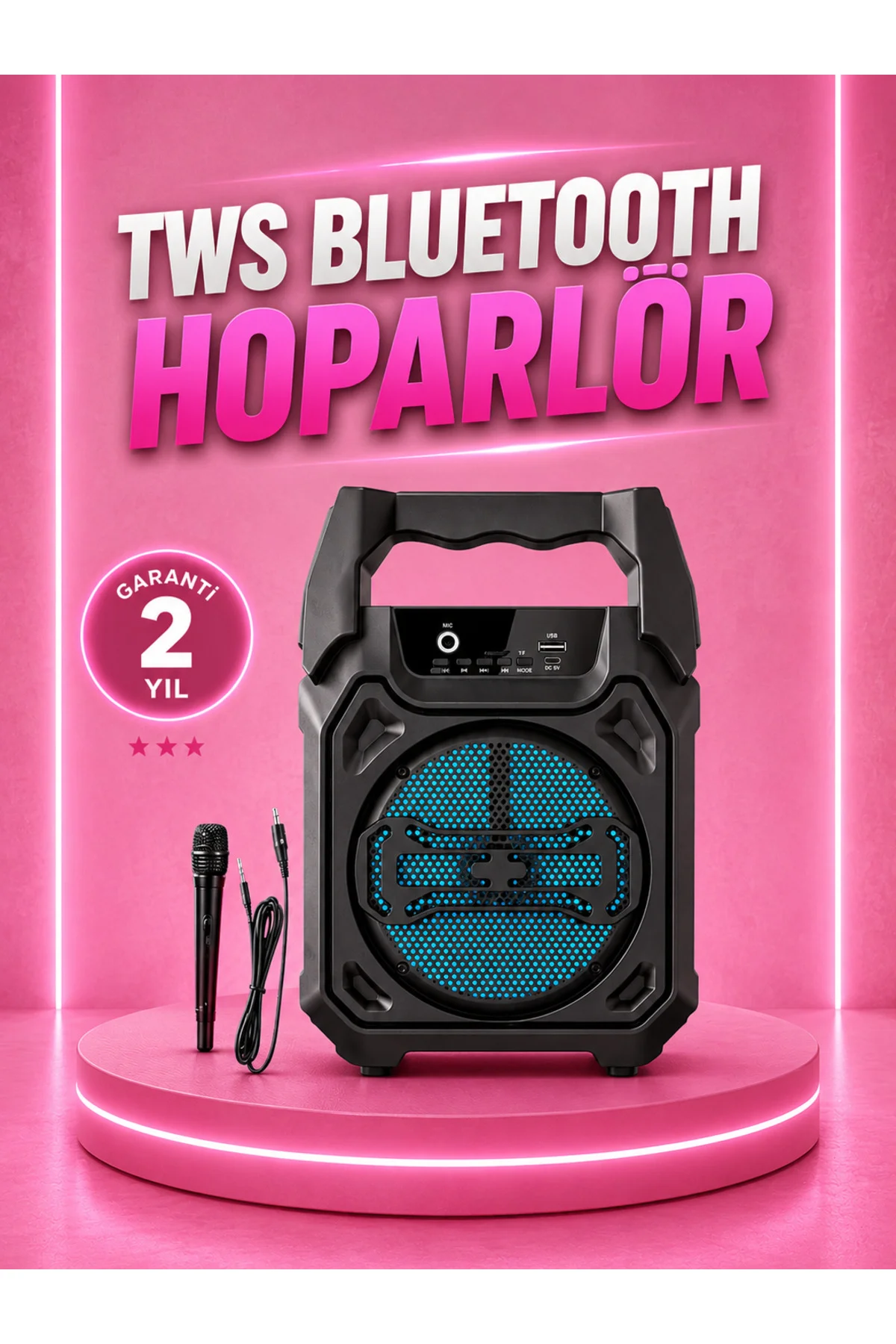 Taşınabilir 6.5” Bluetooth Hoparlör Usb Tf Kart Mikrofonlu Şarjlı Sistem Taşınabilir 6.5” Bluetooth Hoparlör Usb Tf Kart Mikrofonlu Şarjlı Sistem