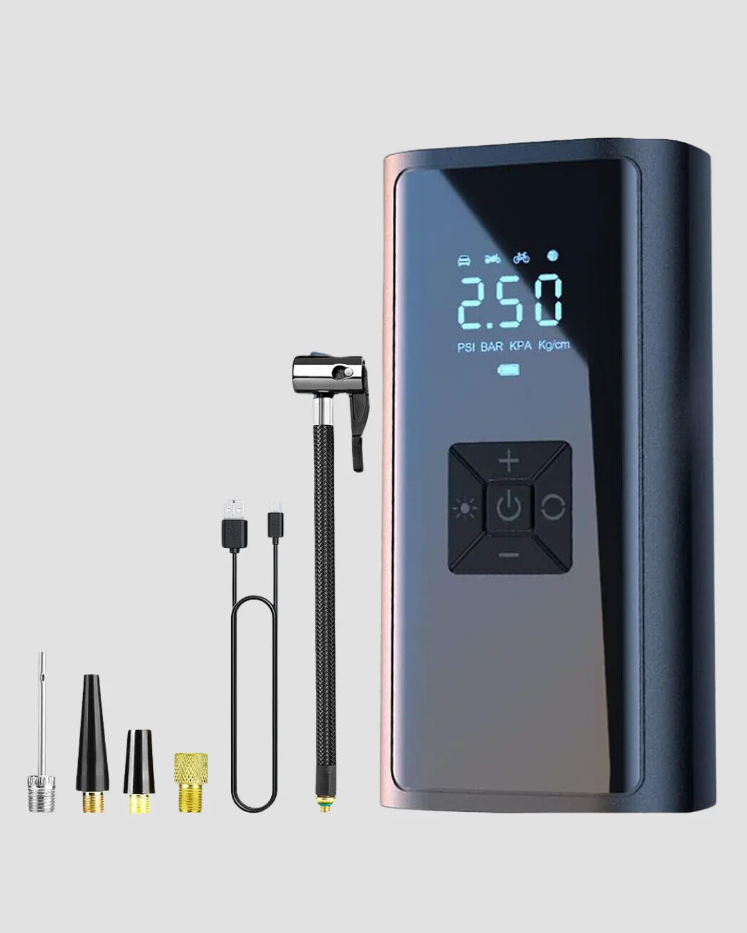 Taşınabilir 80W Kablosuz Lastik Şişirme Pompası Dijital Ekranlı