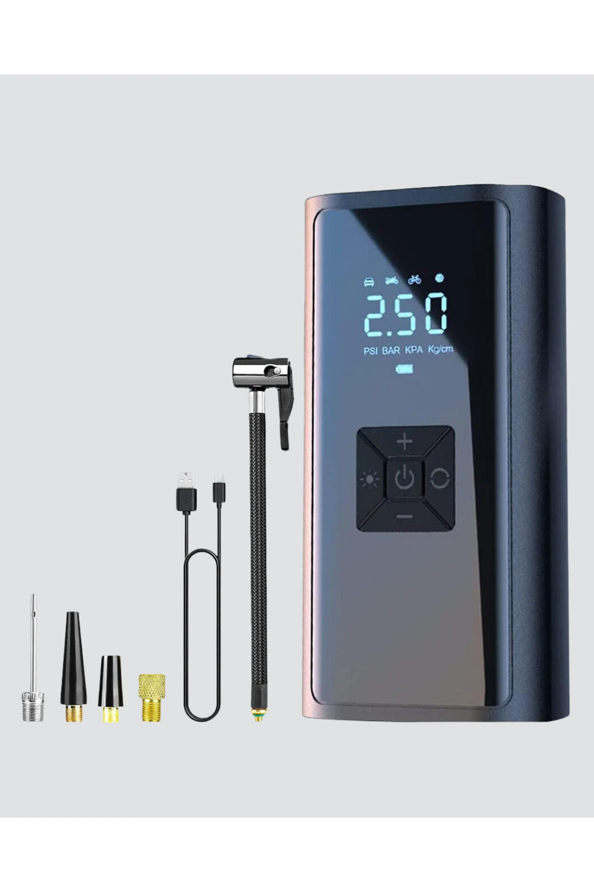 Taşınabilir 80W Kablosuz Lastik Şişirme Pompası Dijital Ekranlı