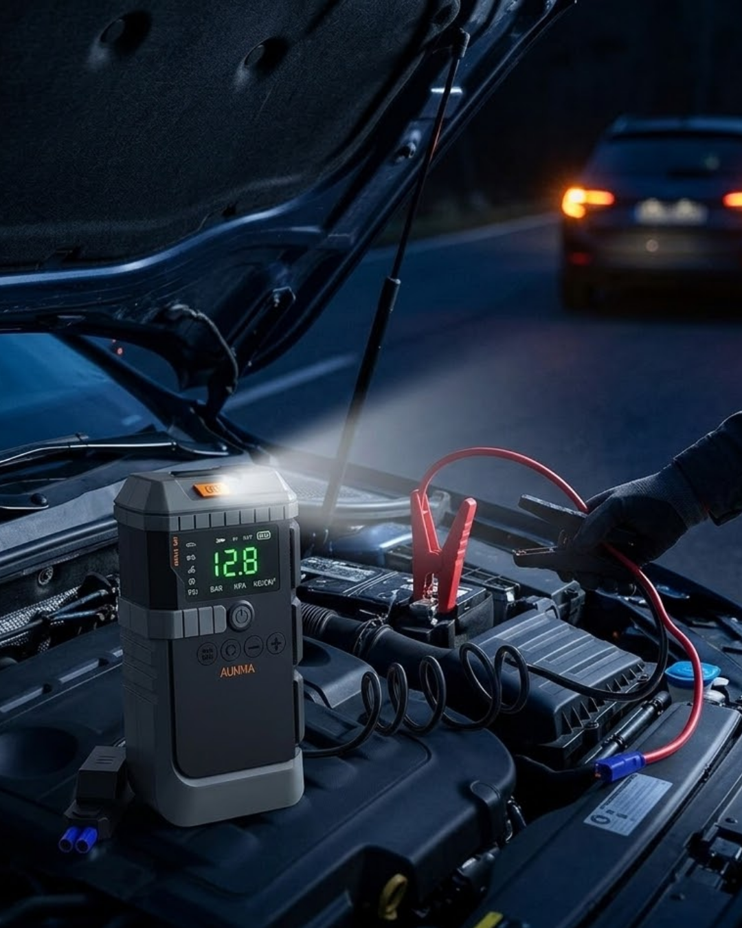 Taşınabilir Akü Takviye Cihazı Araç Çalıştırma ve Dijital Hava Ko