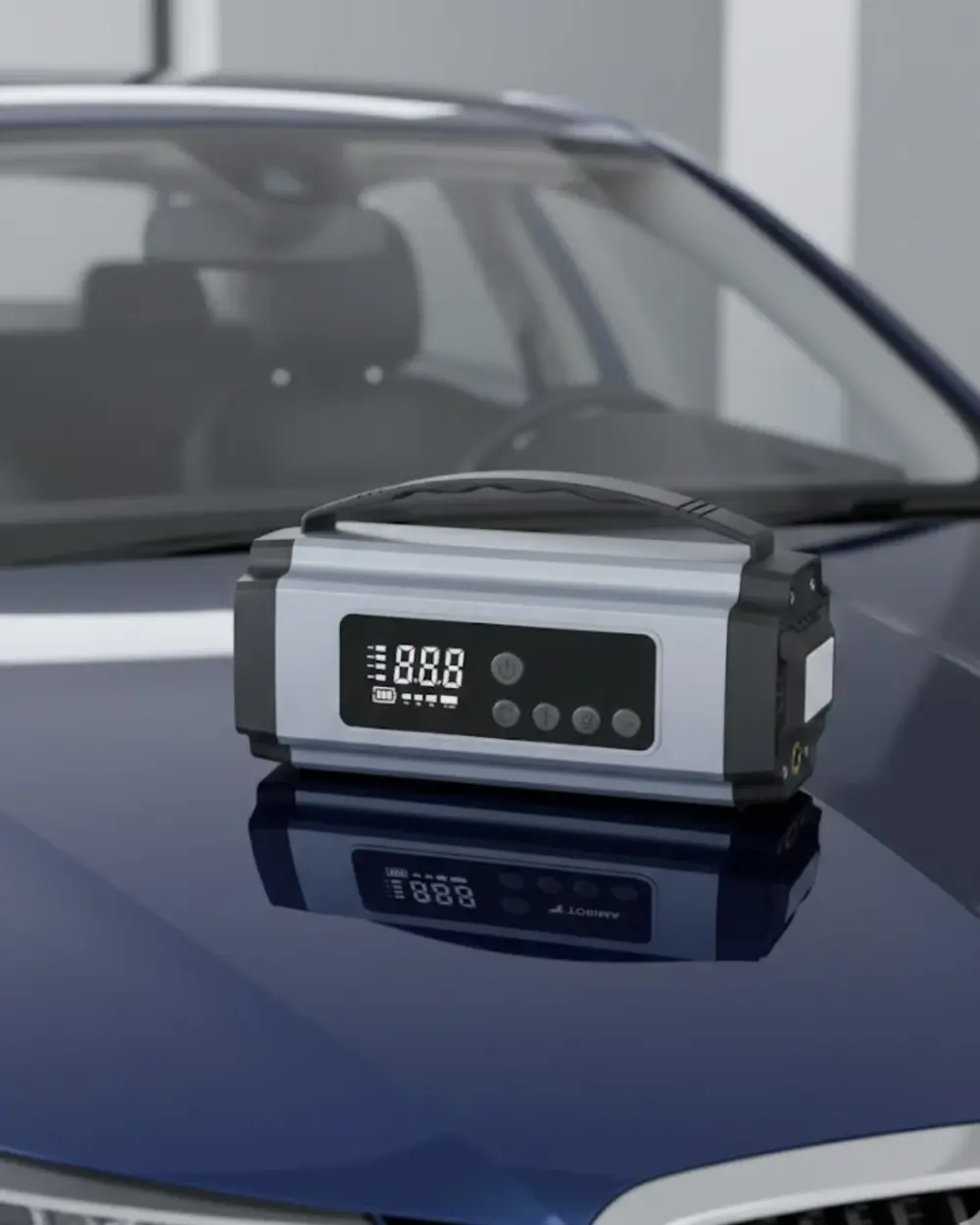 Taşınabilir Akü Takviye Cihazı Dijital Hava Kompresörü Powerbank