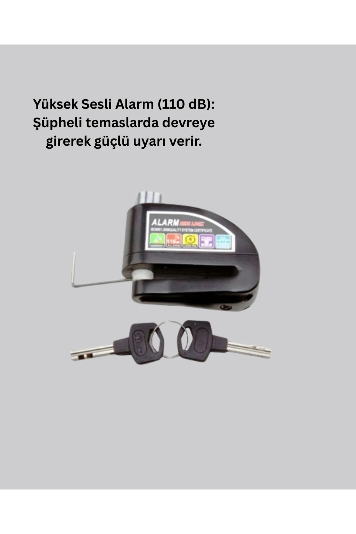 Taşınabilir Alarm Disk Kilidi Motosiklet Scooter Bisiklet Güvenlik Yeni Nesil Taşınabilir Alarm Disk Kilidi Motosiklet Scooter Bisiklet Güvenlik Yeni Nesil - Görsel 2