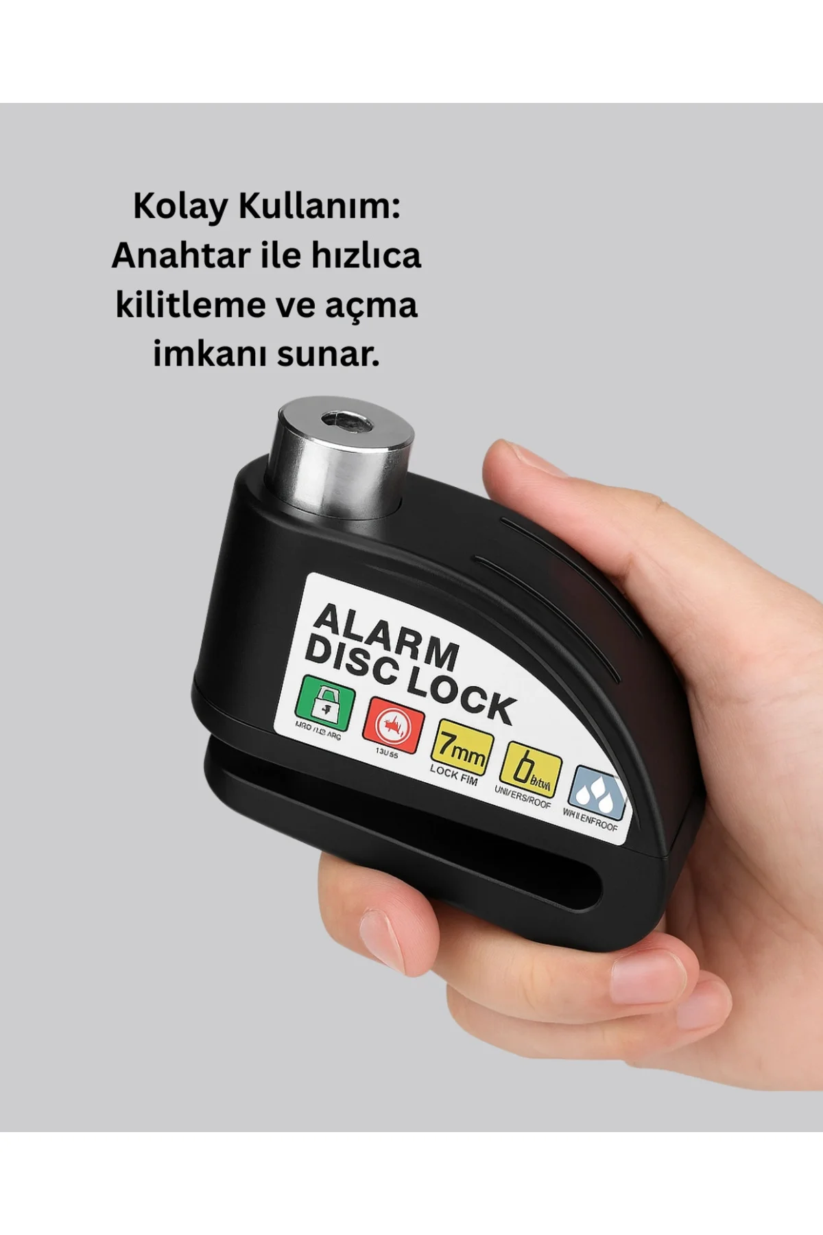 Taşınabilir Alarm Disk Kilidi Motosiklet Scooter Bisiklet Güvenlik Yeni Nesil Taşınabilir Alarm Disk Kilidi Motosiklet Scooter Bisiklet Güvenlik Yeni Nesil - Görsel 4