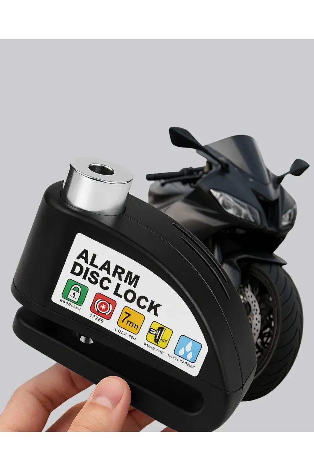 Taşınabilir Alarm Disk Kilidi Motosiklet Scooter Bisiklet Güvenli