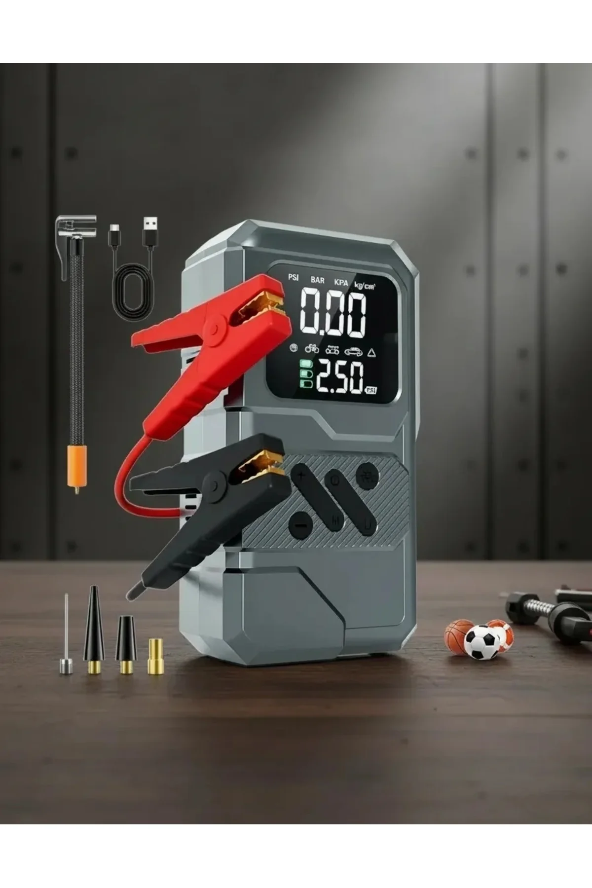 Taşınabilir Araç Akü Takviye Ve Hava Kompresörü Powerbank Özellik
