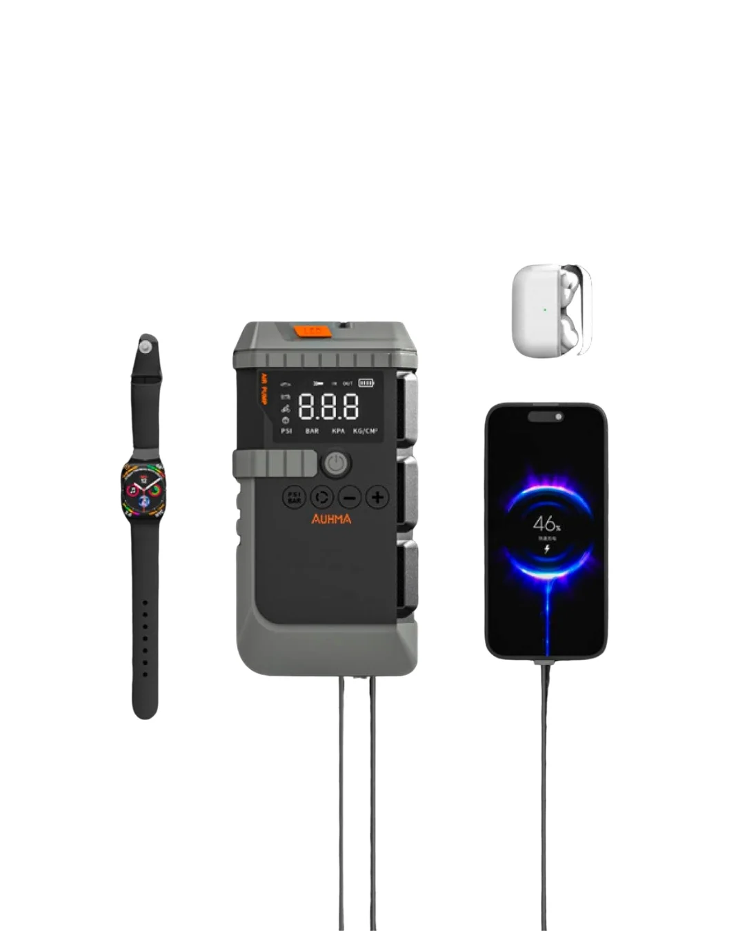 Taşınabilir Araç Çalıştırma Jump Starter Hava Pompası Dijital Basınç Göstergeli Güç Bankası Fiyatı, Yorumları ve Özellikleri