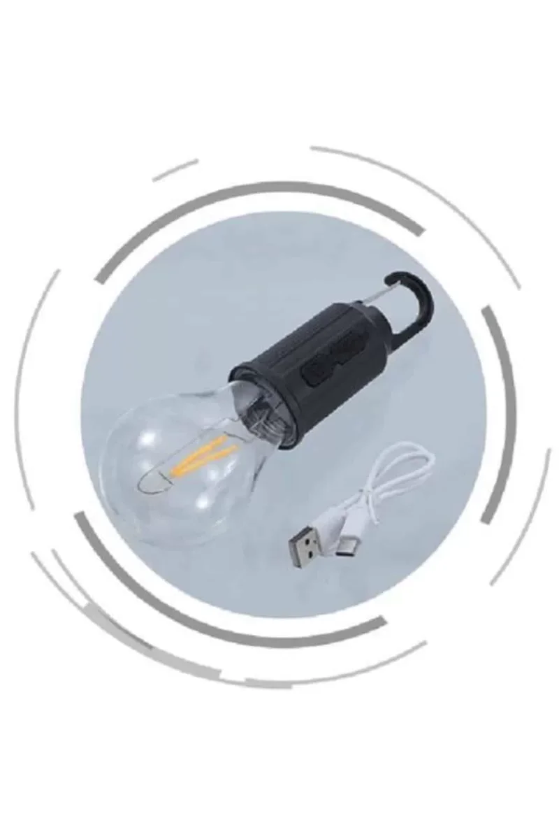 Taşınabilir Askılı Ampul Kamp & Bahçe Lambası Type-C Şarjlı LED Işıkları