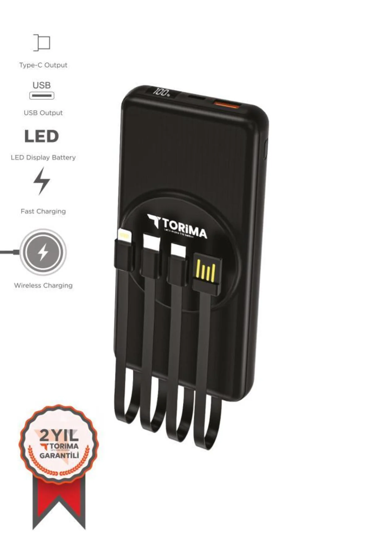 Taşınabilir Batarya 10000 Mah Hızlı Şarj Dijital Göstergeli Magsa