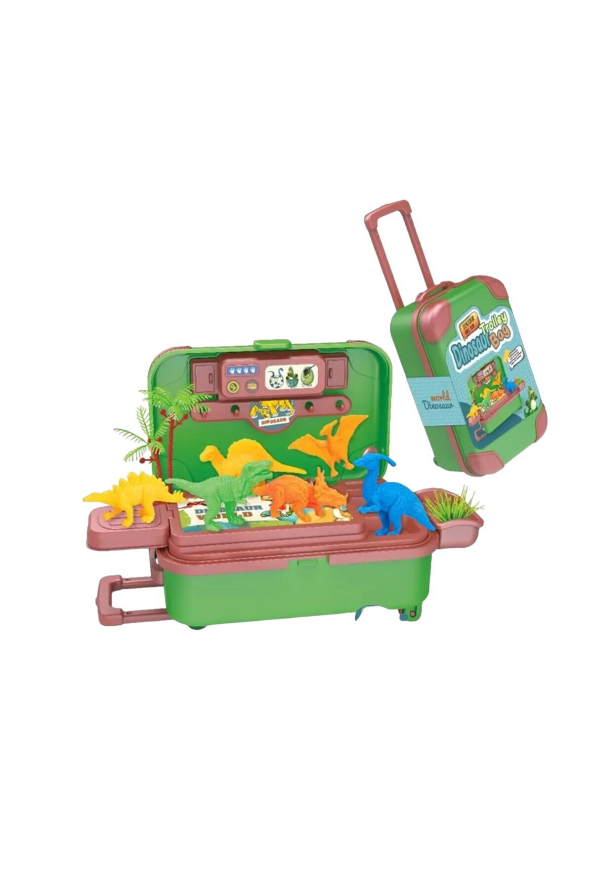 Oyuncak Store Taşınabilir Bavullu Dinozorlu Oyuncak Seti - Valizde Sürülebilir