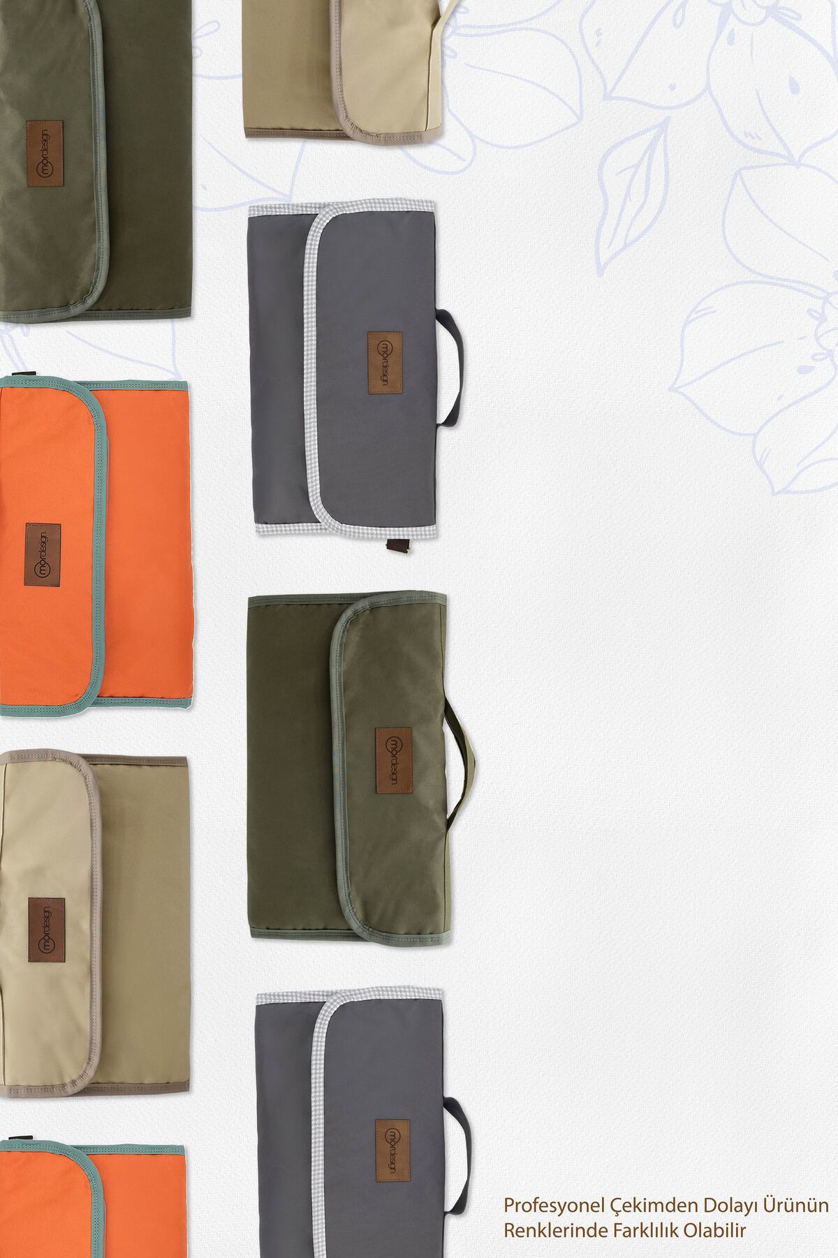 Mordesign Taşınabilir Bebek Alt Değiştirme Pedi, Çok Cepli Alt Açma, Su Geç Mordesign Taşınabilir Bebek Alt Değiştirme Pedi, Çok Cepli Alt Açma, Su Geç