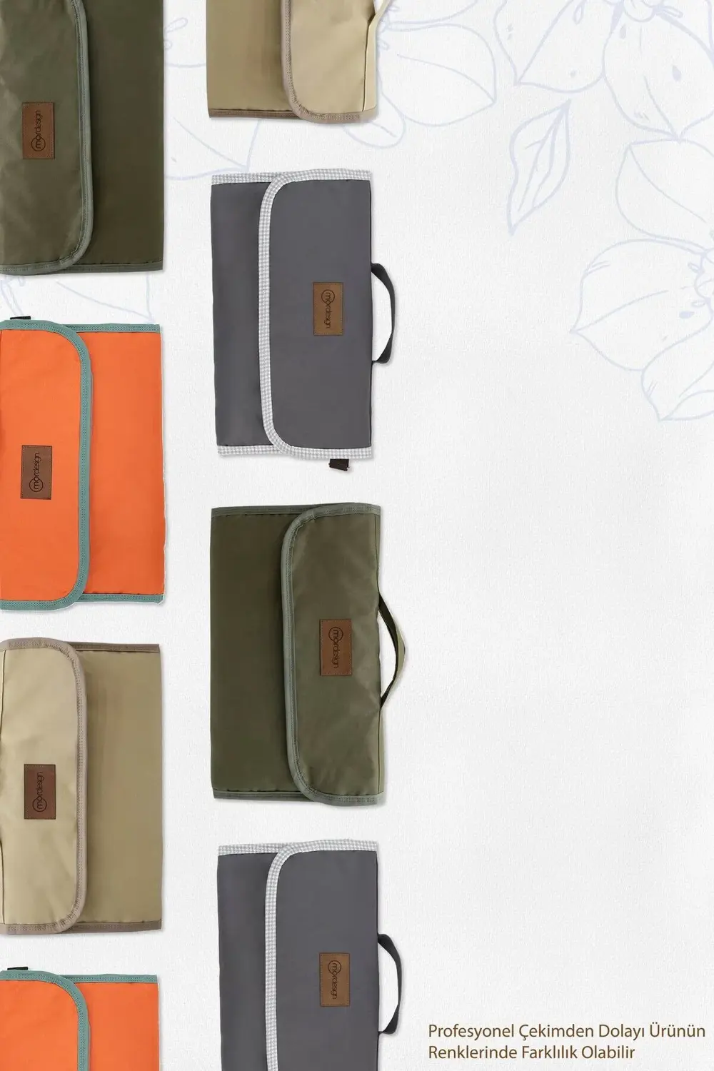 Taşınabilir Bebek Alt Değiştirme Pedi,Çok Cepli Alt Açma,Su Geçir