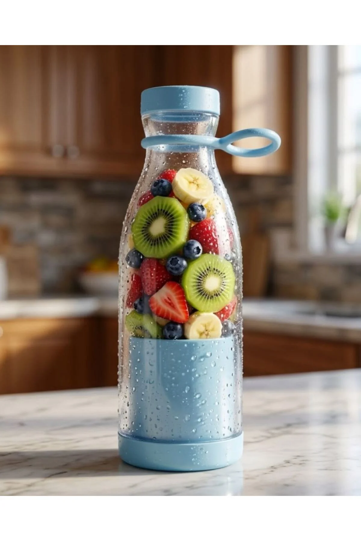 Taşınabilir Blender 380 ml USB Şarjlı Meyve Karıştırıcı Kolay Tem