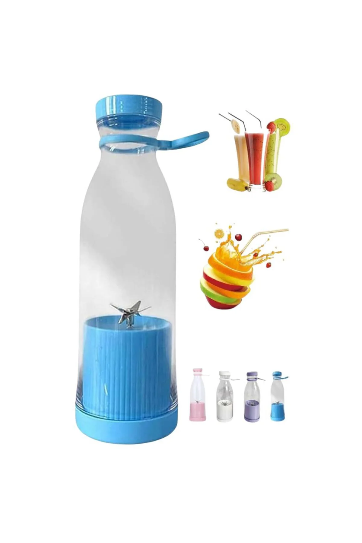 Taşınabilir Blender 380 ml USB Şarjlı Meyve Karıştırıcı Kolay Tem