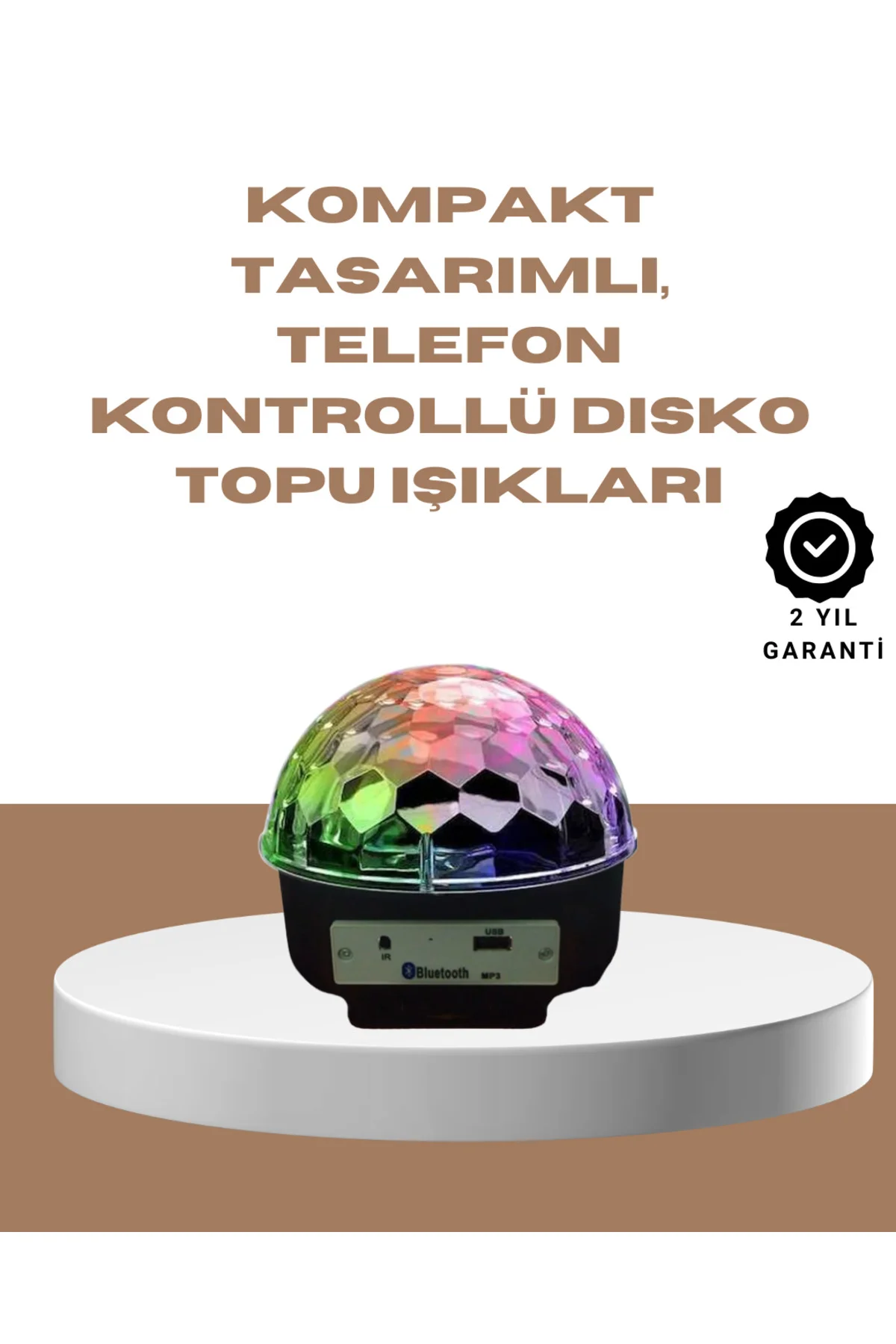 Taşınabilir Bluetooth Disko Topu Uzaktan Kumandalı Işık Efektleri