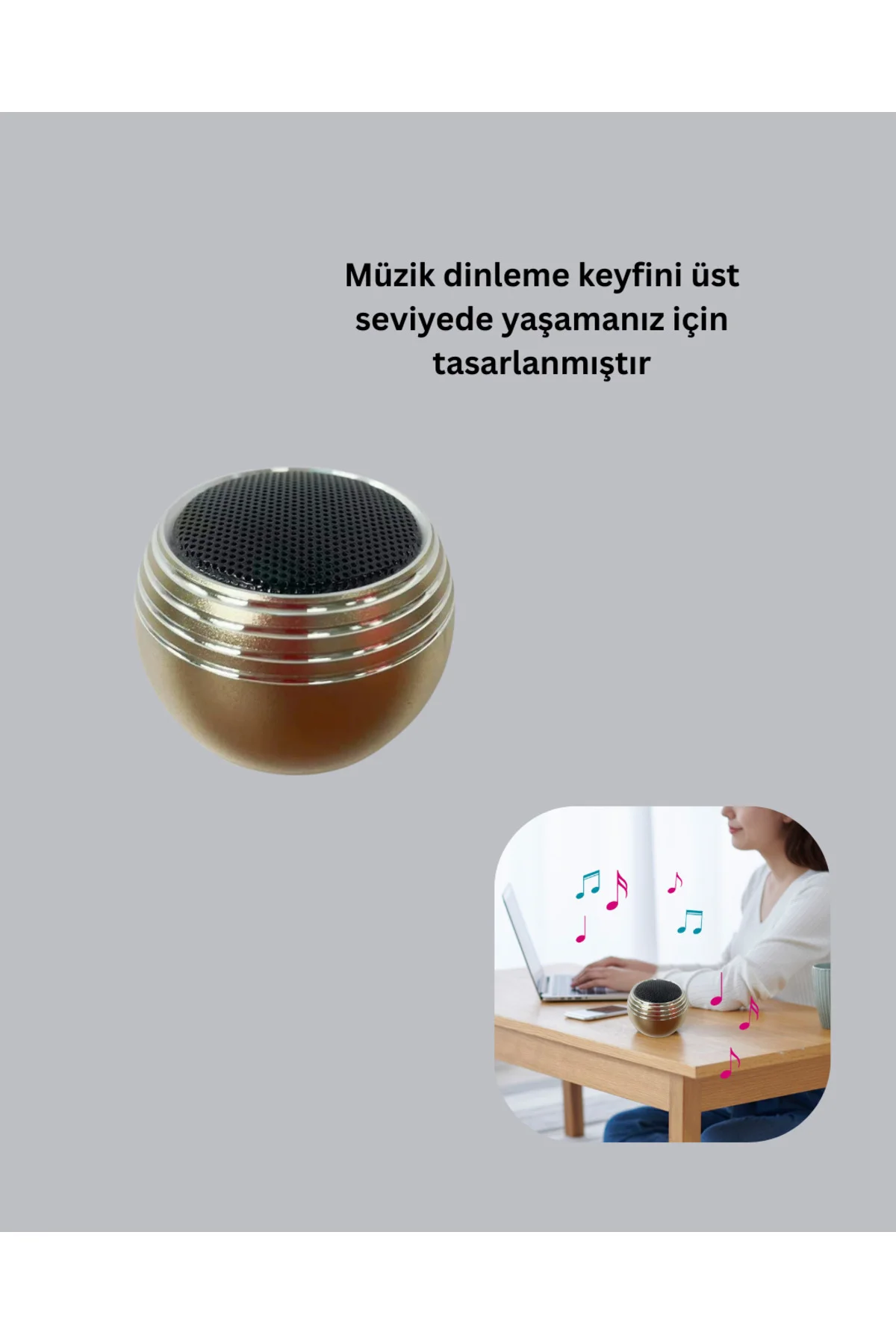 Taşınabilir Bluetooth Hoparlör Yüksek Ses Kaliteli Mini Tasarım