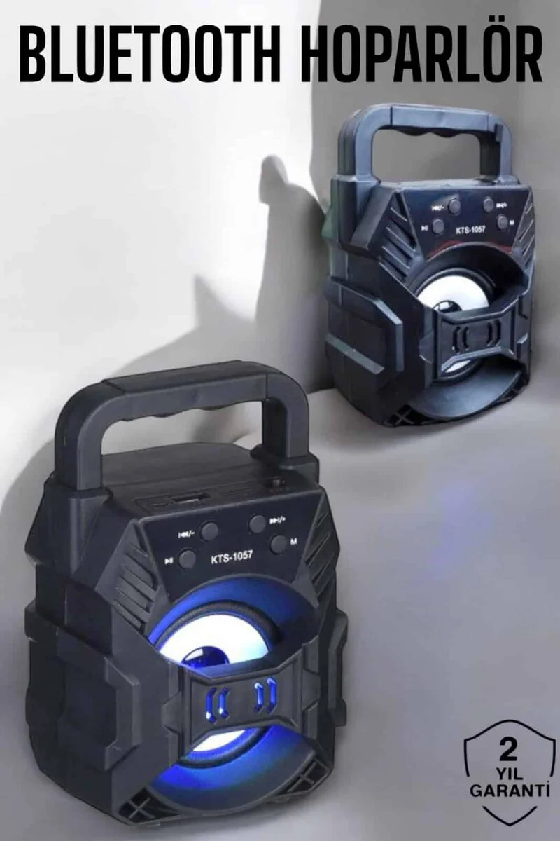 Taşınabilir Bluetooth Hoparlör Led Işıklı Uzun Pil Ömrü 3 Inç - Ev İçin ve Seyahat İçin