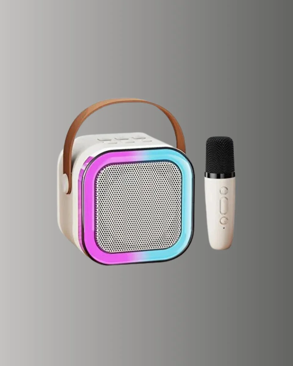 Taşınabilir Bluetooth Karaoke Mikrofon ve Hoparlör Seti - 10-20W Güçlü Ses, 6 Saat Pil Ömrü