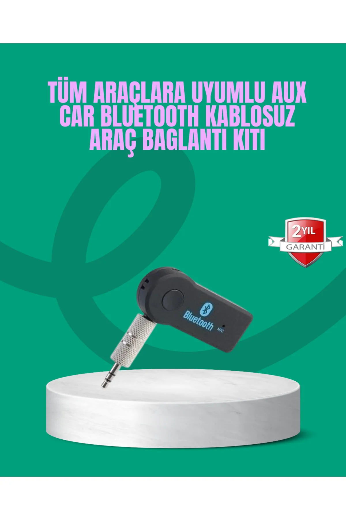 Taşınabilir Bluetooth AUX Araç Müzik ve Konuşma Kiti