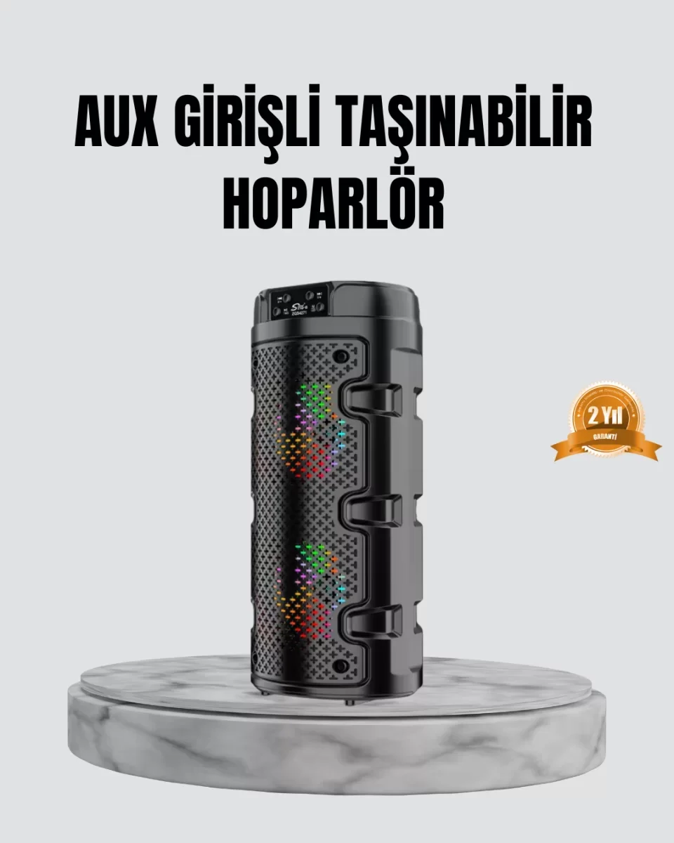 Taşınabilir Bluetooth Hoparlör Çift Sürücü Güçlü Bas HD Ses Çoklu