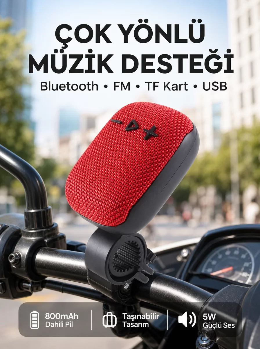 Taşınabilir Bluetooth Hoparlör 800mAh Uzun Pil Ömrü - 5W TWS Ses Kalitesi