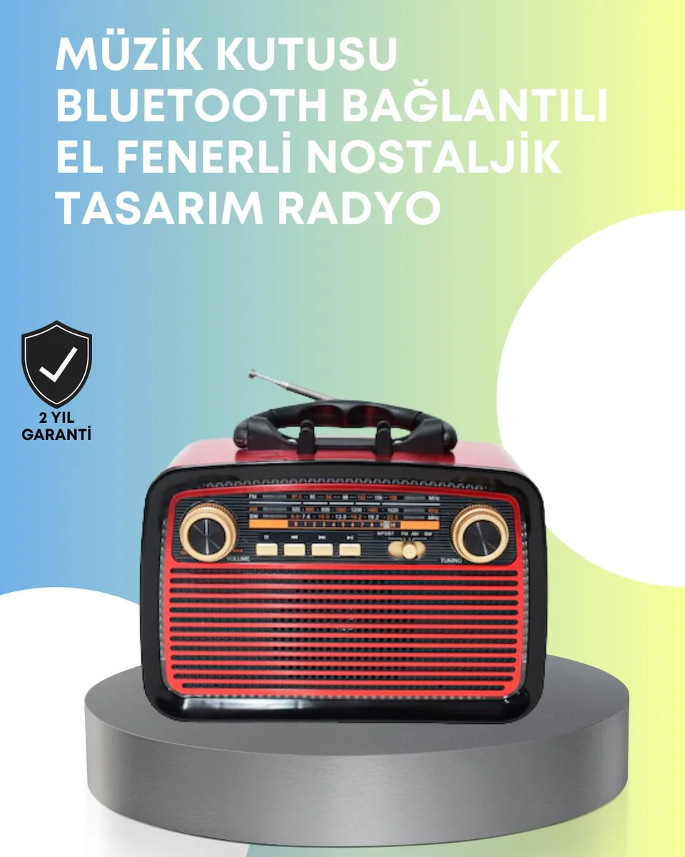 Taşınabilir Bluetooth Hoparlör – FM/AM Fonksiyonlu, Hafif ve Kompakt