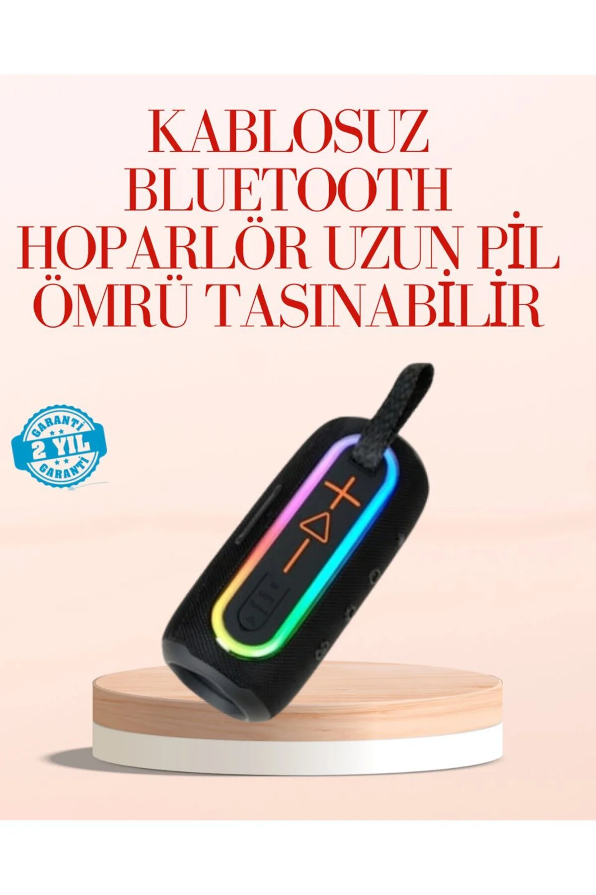Taşınabilir Bluetooth Hoparlör Kırmızı IP67 Su Geçirmez - ayr6481-8428