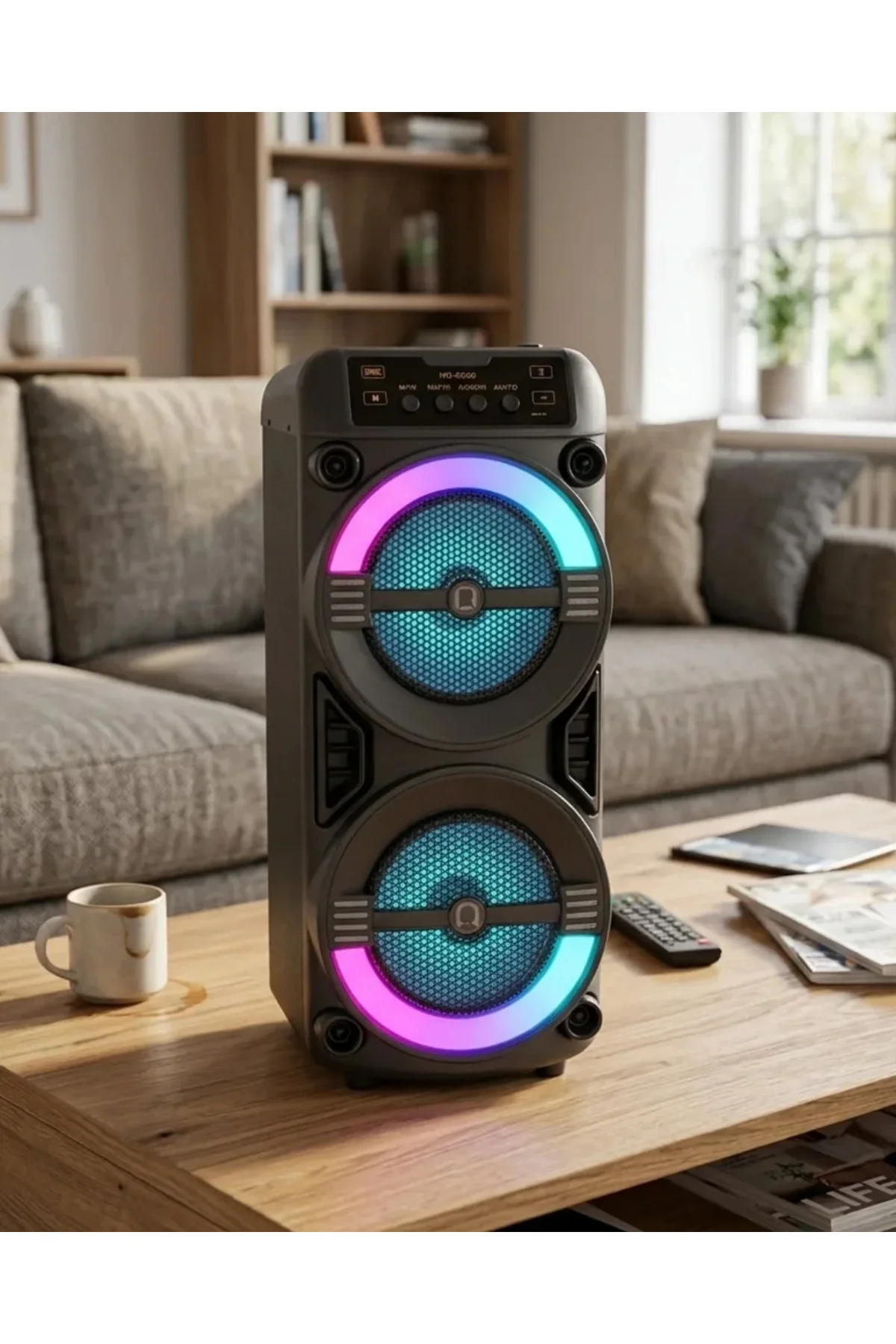 Taşınabilir Bluetooth Hoparlör RGB Işık Efektli Stereo Ses Taşınabilir Bluetooth Hoparlör RGB Işık Efektli Stereo Ses