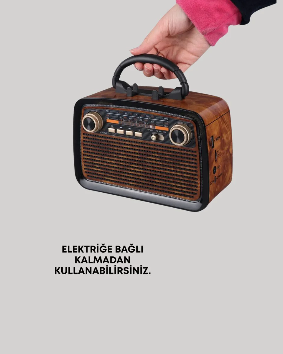Taşınabilir Bluetooth Hoparlör – FM/AM Fonksiyonlu, Hafif ve Kompakt