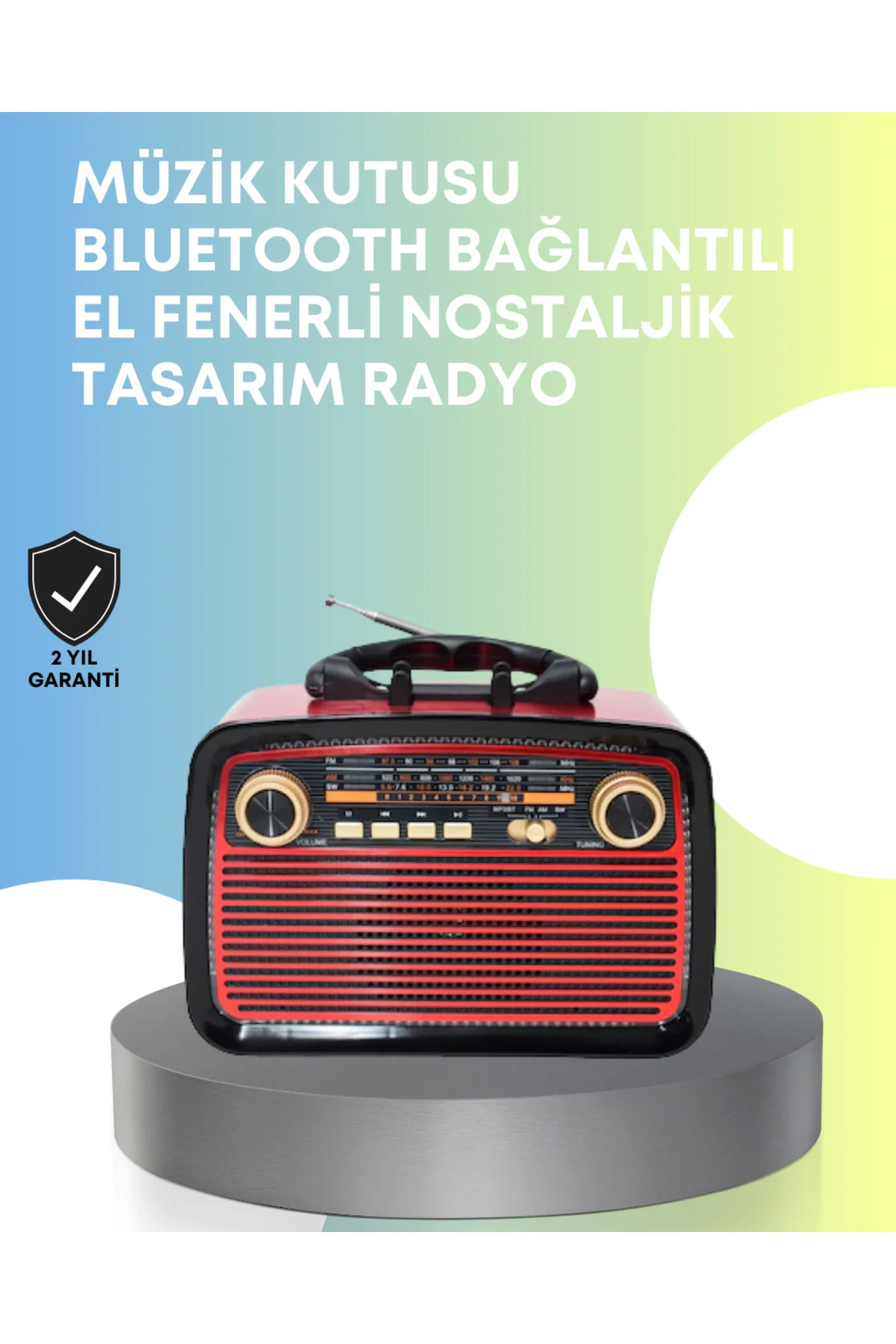 Taşınabilir Bluetooth Hoparlör – Modern Teknoloji Ile Nostaljik Radyo Deneyimi, Fm/Am Fonksiyonu