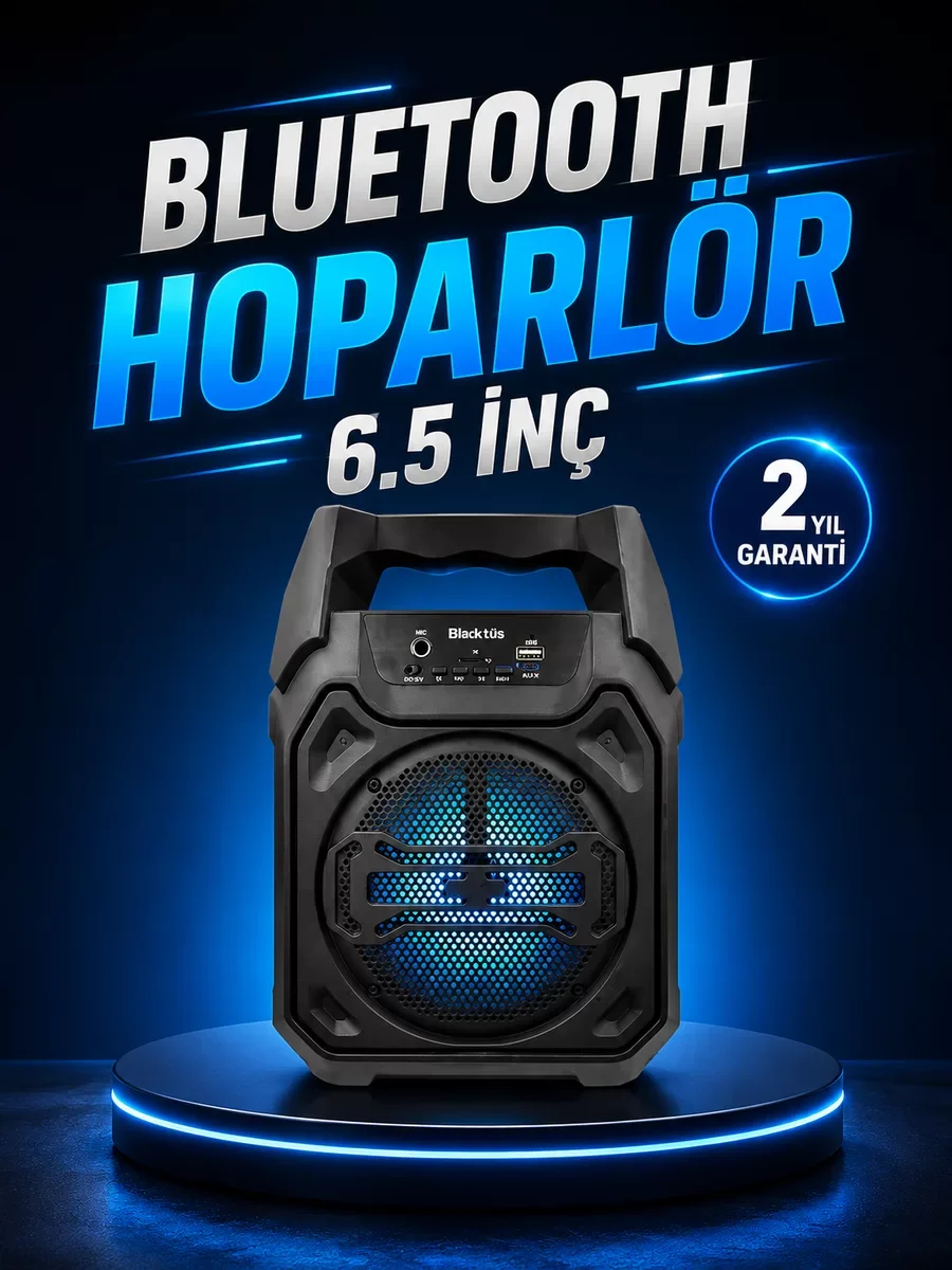 Taşınabilir Bluetooth TWS Hoparlör – Uzun Pil Ömrü ve Yüksek Ses Kalitesi