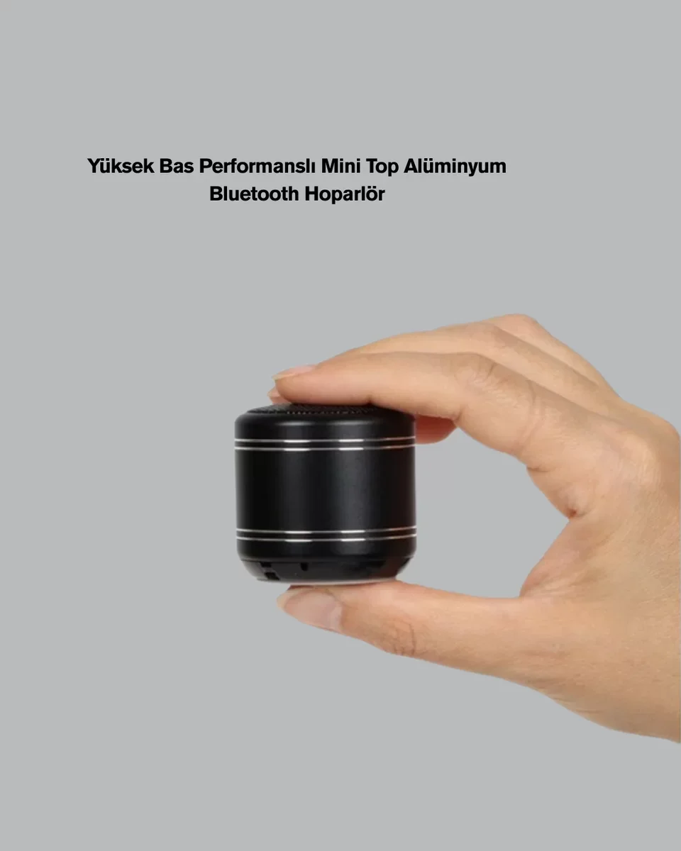 Taşınabilir Bluetooth 5.0 Hoparlör Yüksek Bas Metal Tasarım - 10m Menzil