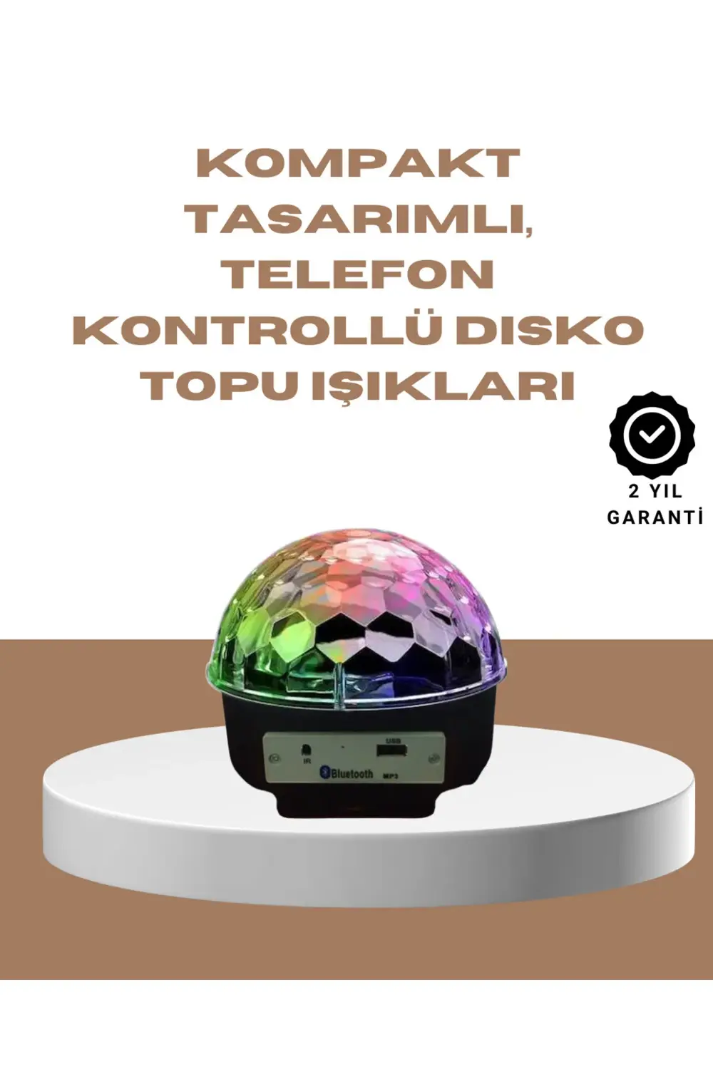 Taşınabilir Bluetooth Disko Topu Uzaktan Kumandalı Işık Efektleri