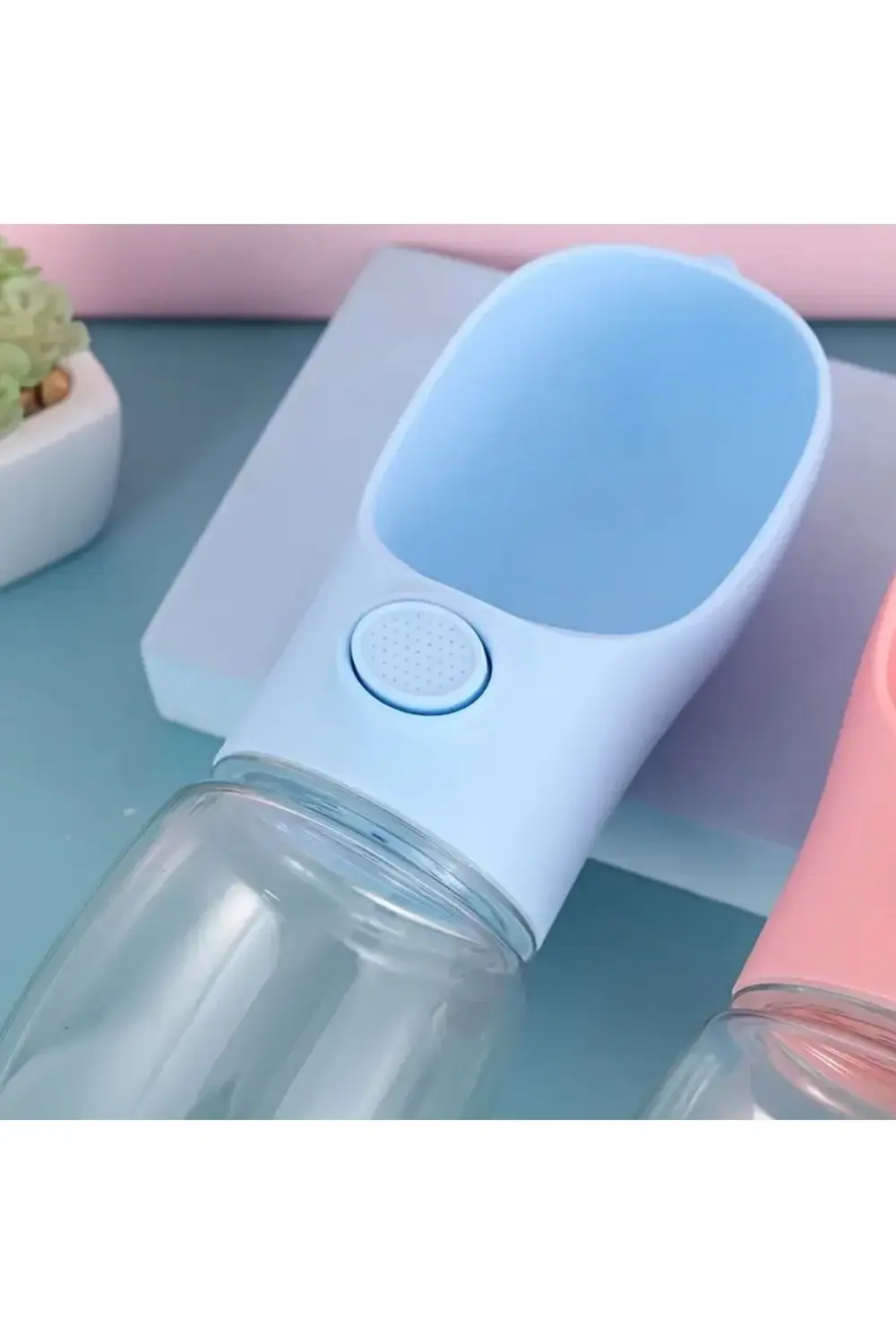 ® Taşınabilir Butonlu 350 ml Evcil Hayvan Suluğu