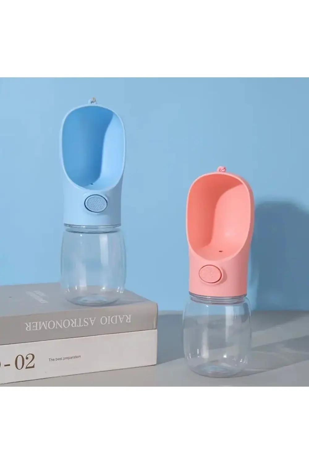 ® Taşınabilir Butonlu 350 ml Evcil Hayvan Suluğu