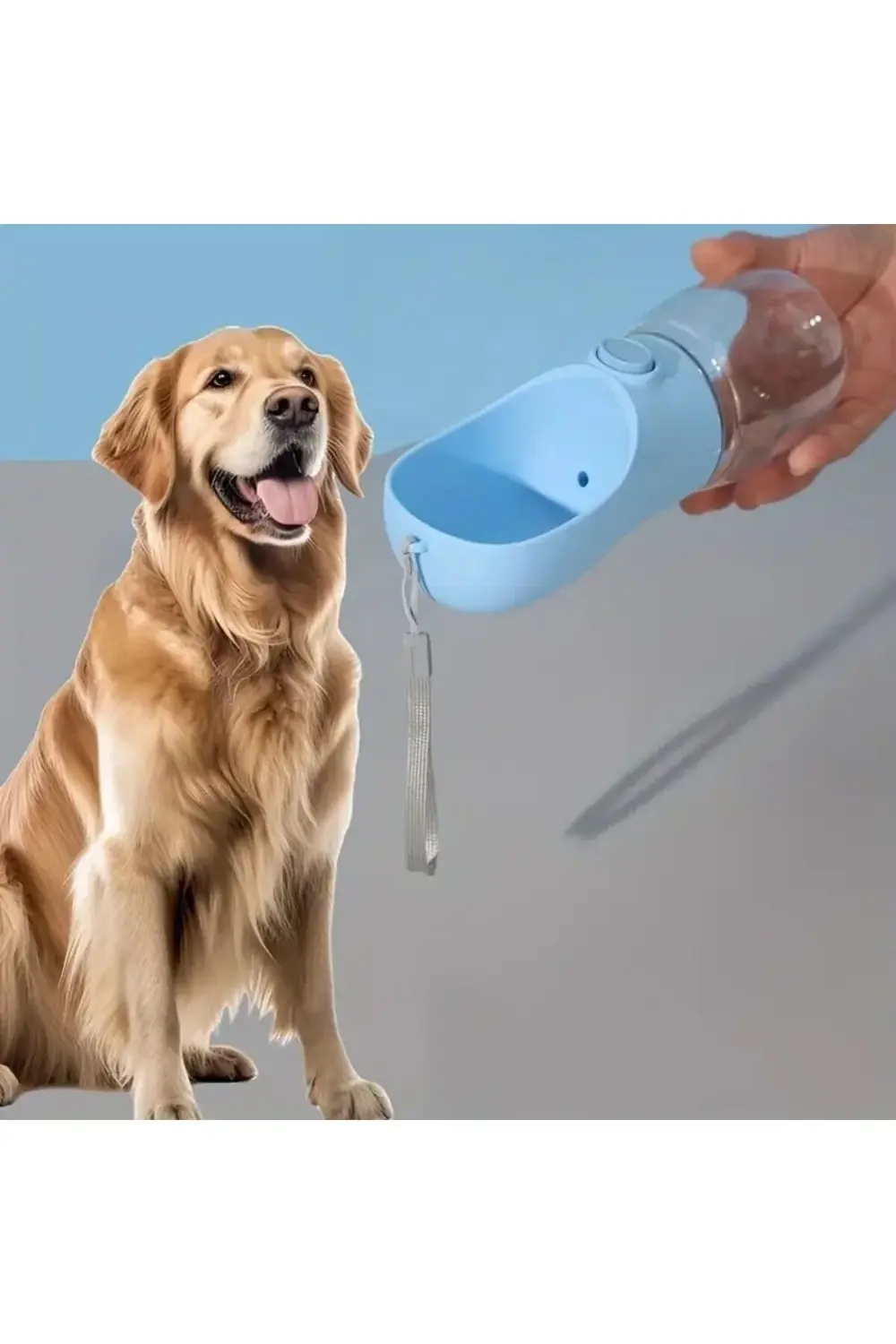 ® Taşınabilir Butonlu 350 ml Evcil Hayvan Suluğu