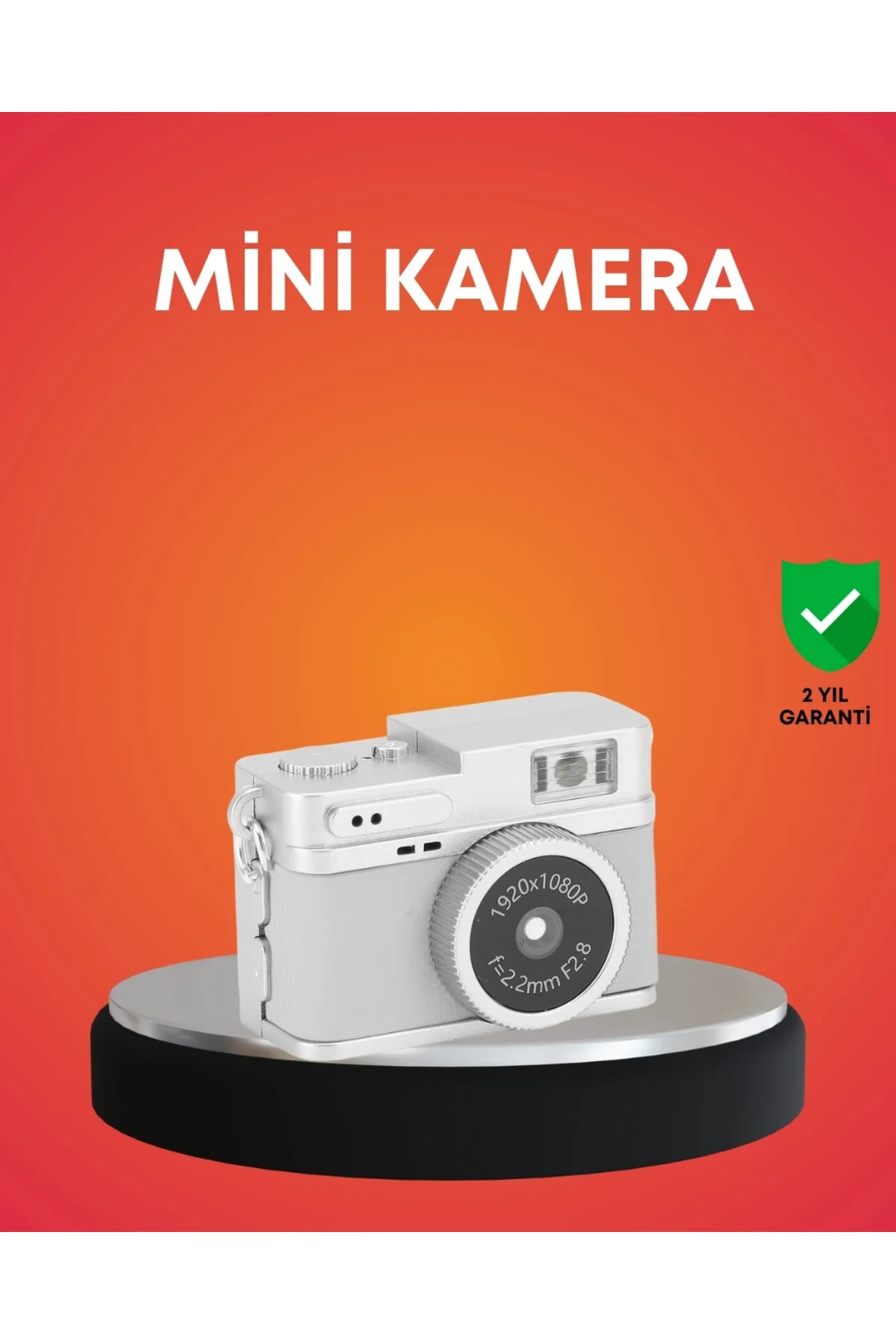 Taşınabilir Cep Boy Dijital Kamera LED Işıklı 1080P Video Çekim