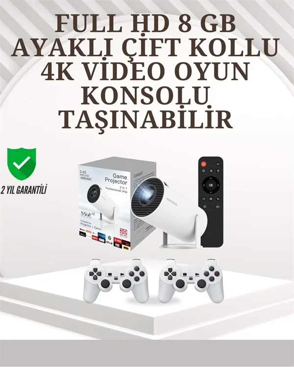 Taşınabilir Çok Fonksiyonlu Projeksiyon – Oyun, Sunum, Netflix ve