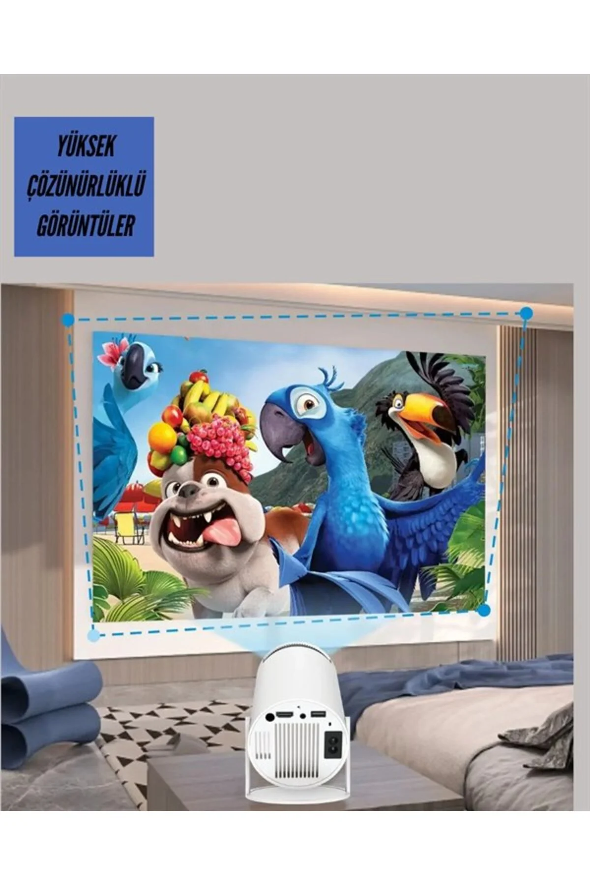 Taşınabilir Çok Fonksiyonlu Projeksiyon – Oyun, Sunum, Netflix Ve Eğitim İçin
