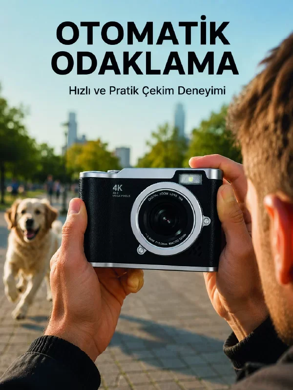 Taşınabilir Dijital Fotoğraf Makinesi – 18X Dijital Zoom ve LED Flaş ile Kusursuz Anılar