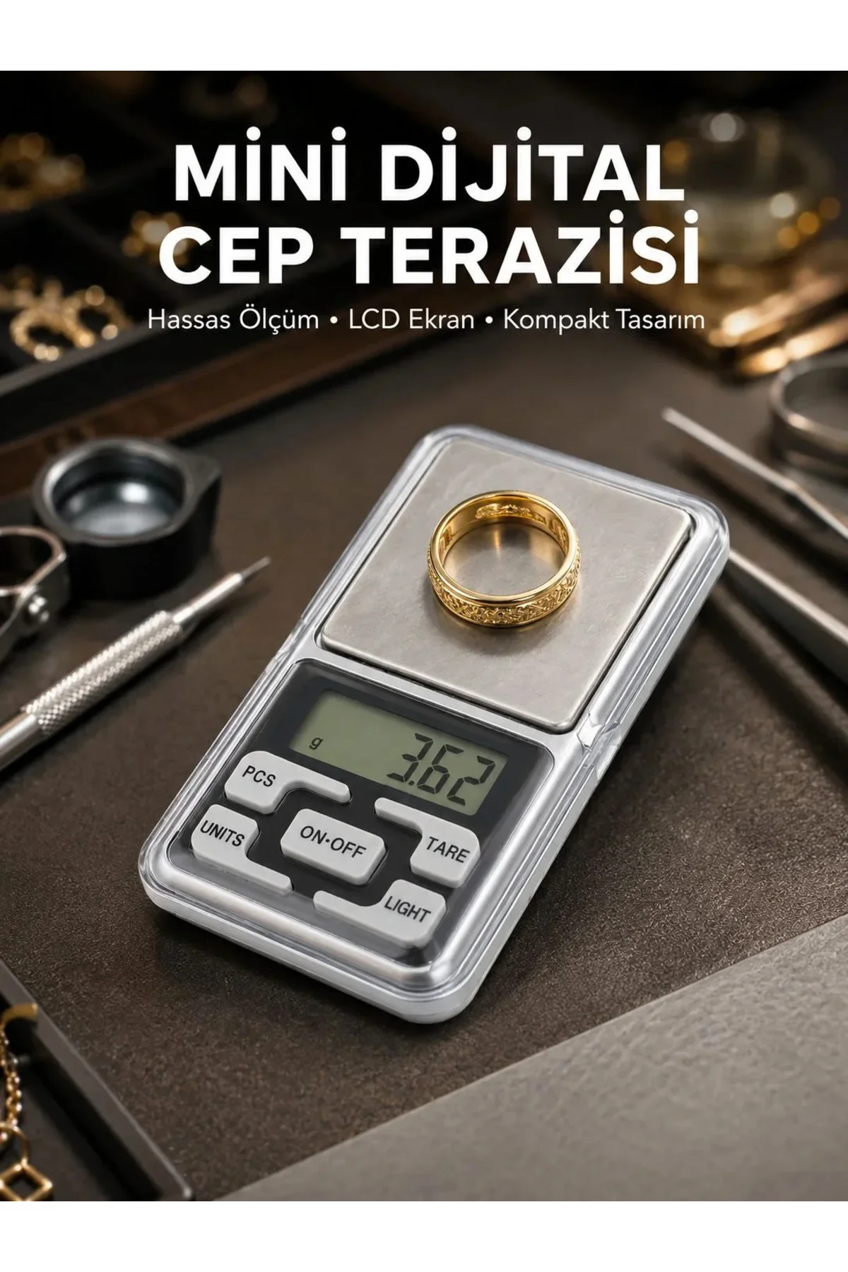 Taşınabilir Dijital Cep Terazisi 5 Ölçüm Birimli Taşınabilir Dijital Cep Terazisi 5 Ölçüm Birimli