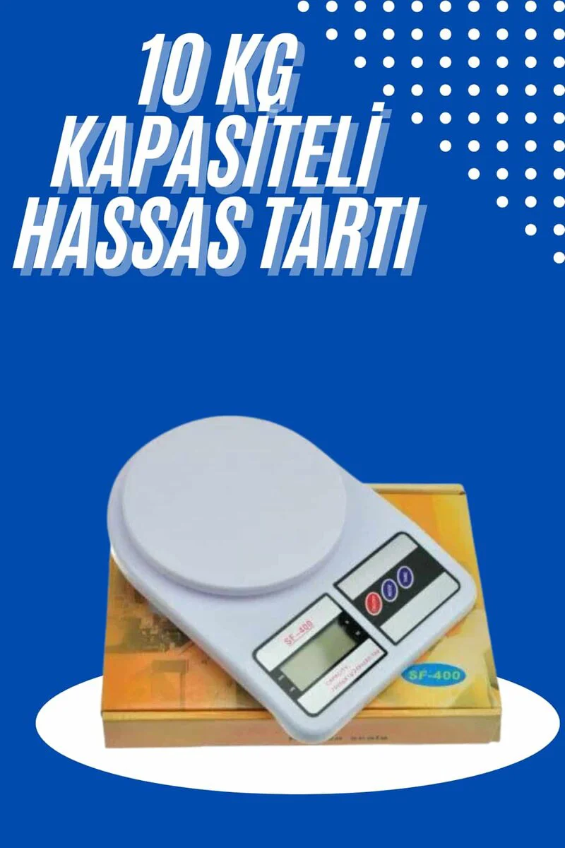 Taşınabilir Dijital Hassas Mutfak Tartısı 10 Kg - Hassas Ölçüm ve Kompakt Tasarım